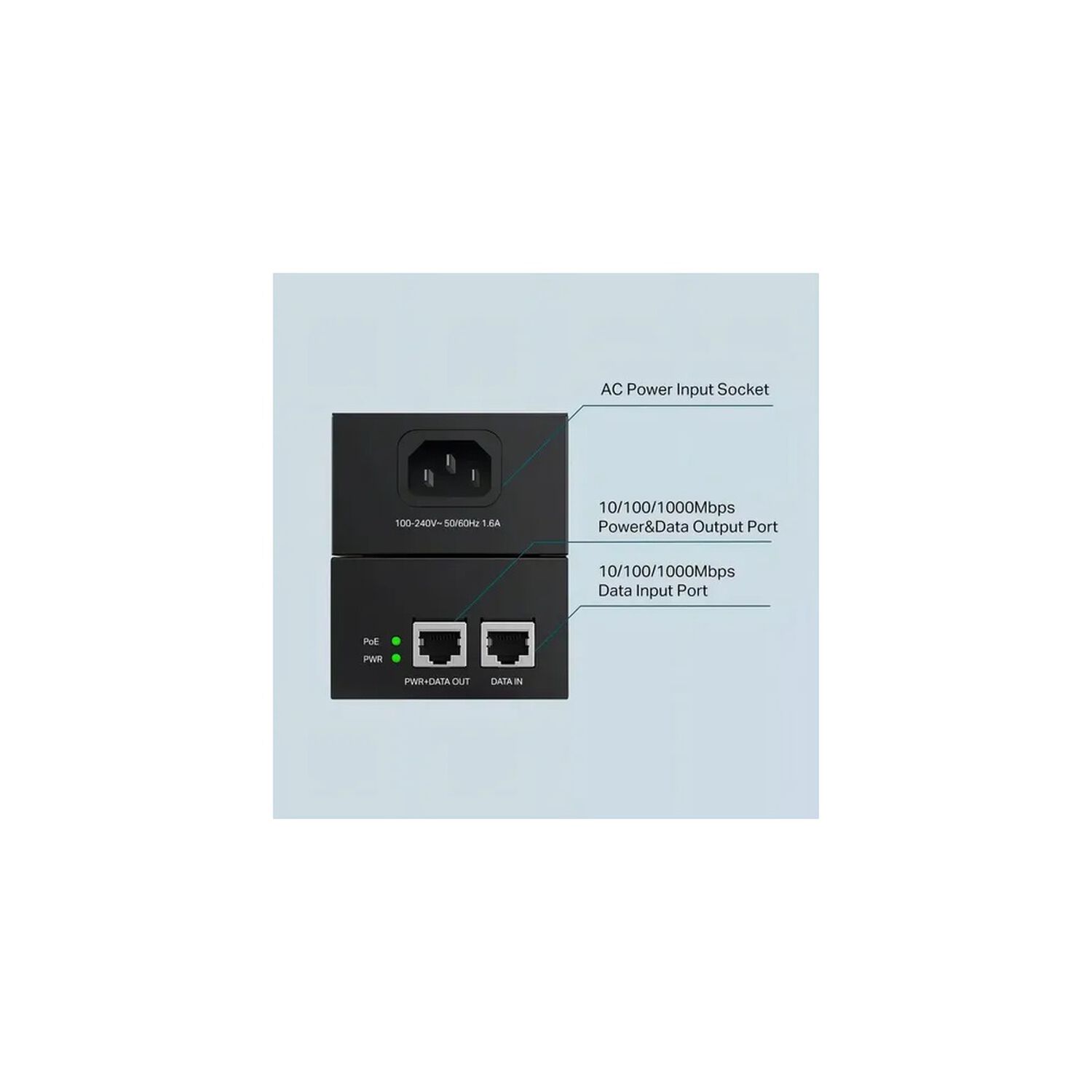 Inyector Poe Tp-link Tl-poe170s 110/220v 60w image number 2.0
