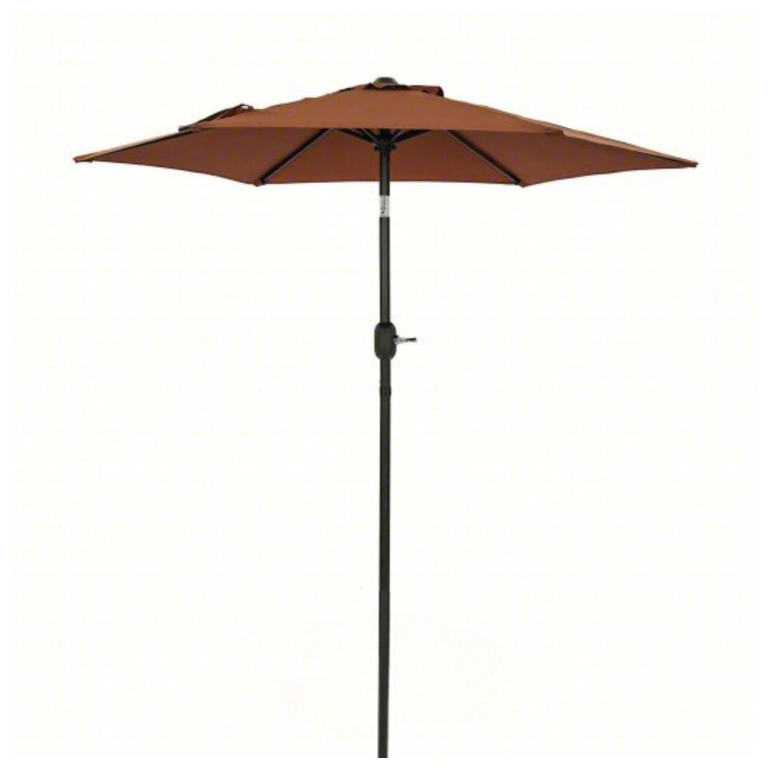 Quitasol Recto 2.7m Terraza Ajustable Plegable Rayos Uv Caf&eacute; Oscuro image number 0.0
