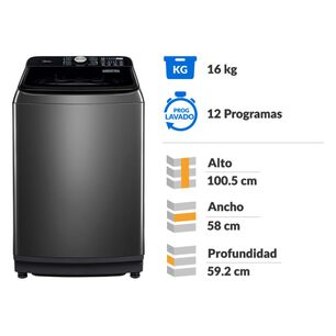 Lavadora Midea MA512W160/T-CL / 16 Kg