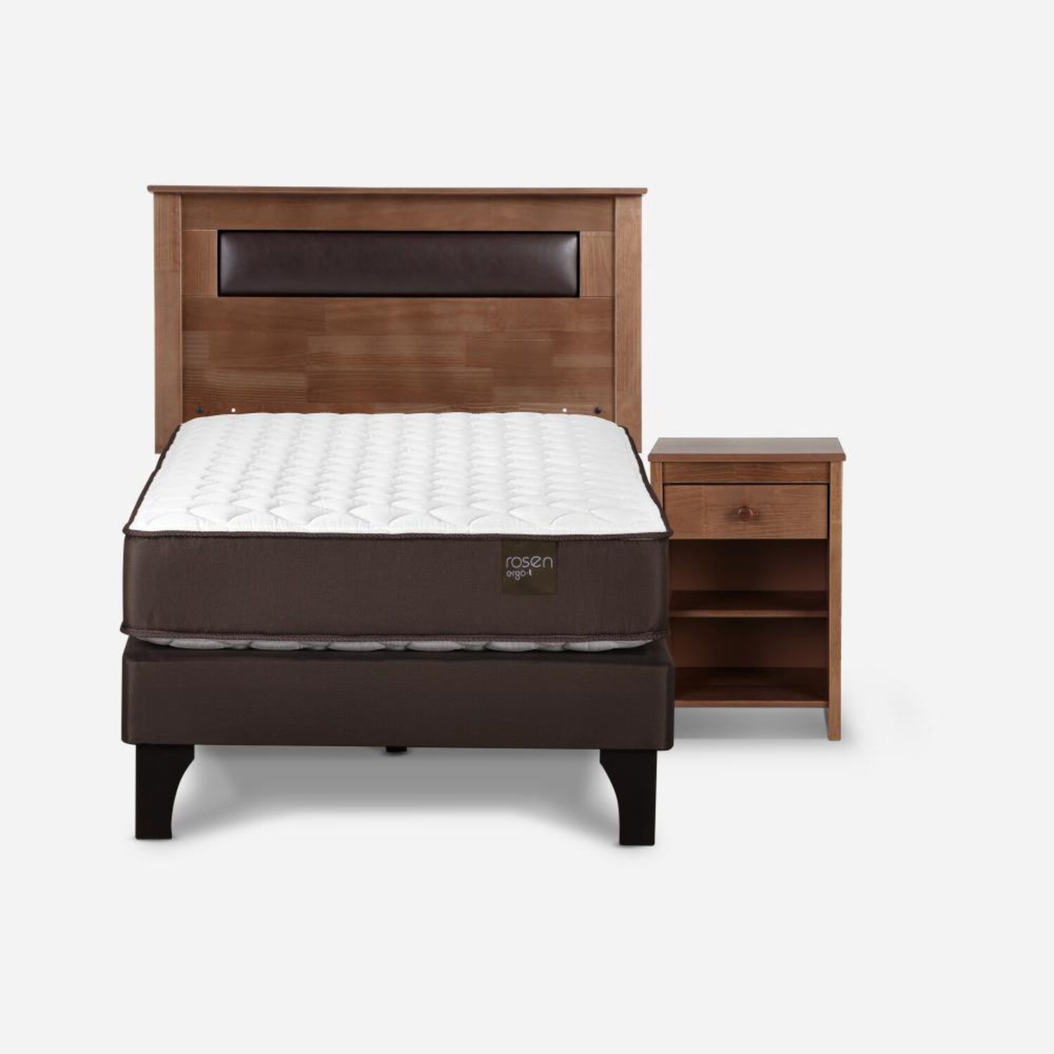 Cama Europea Rosen Ergo T / 1.5 Plazas / Base Normal + Set de Maderas Ferrara image number 3.0