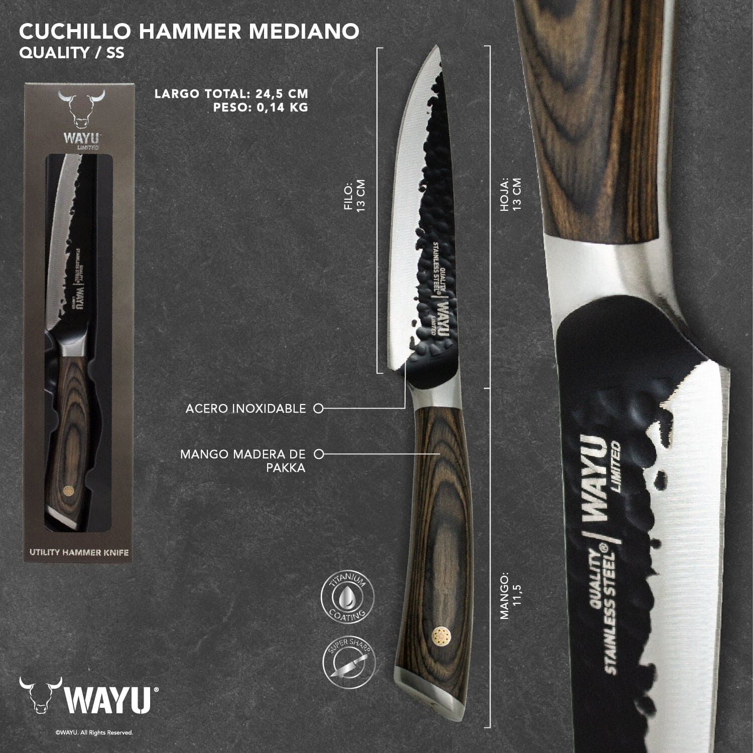 Cuchillo Hammer Mediano Wayu image number 0.0