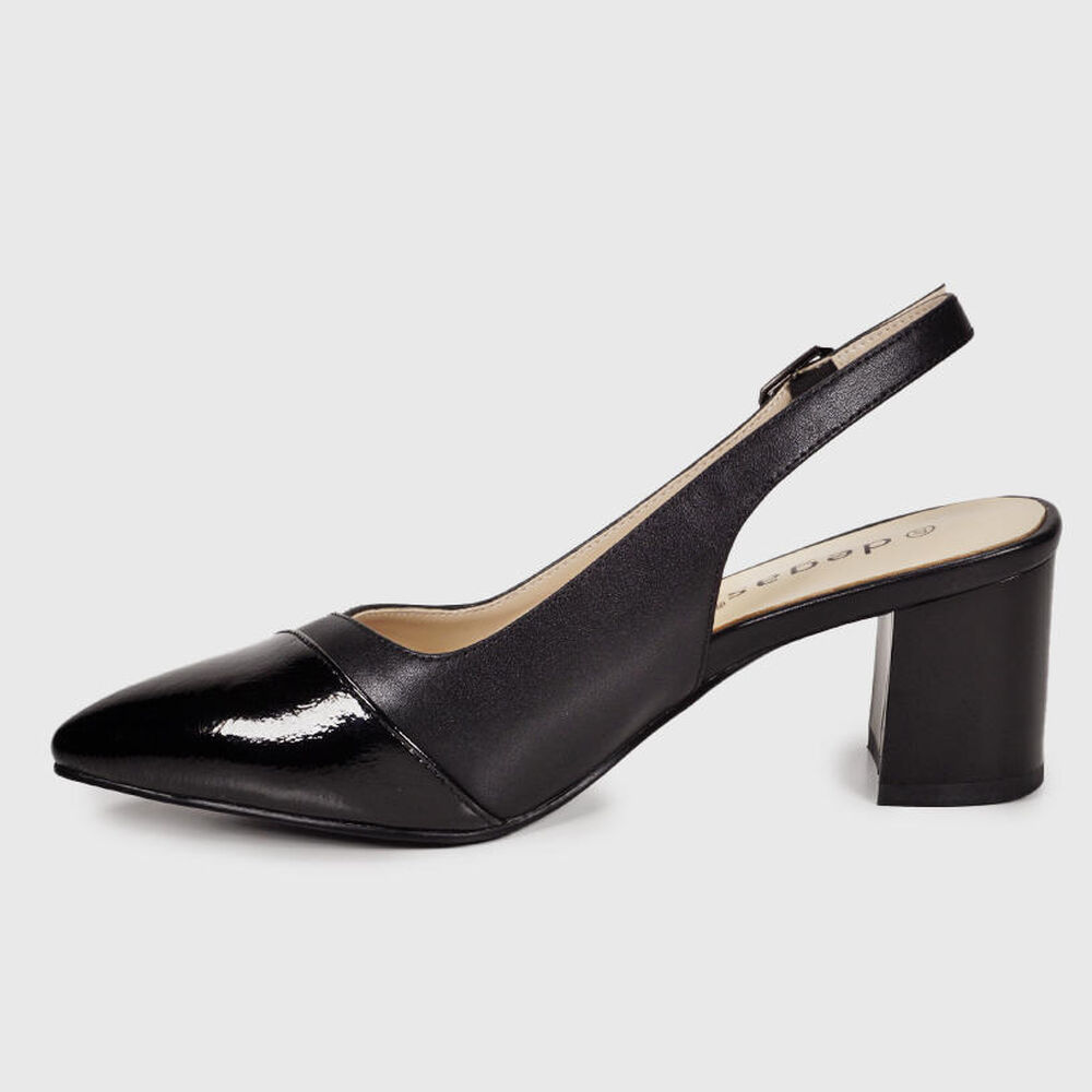 Sandalia Cuero Beline Negro image number 4.0