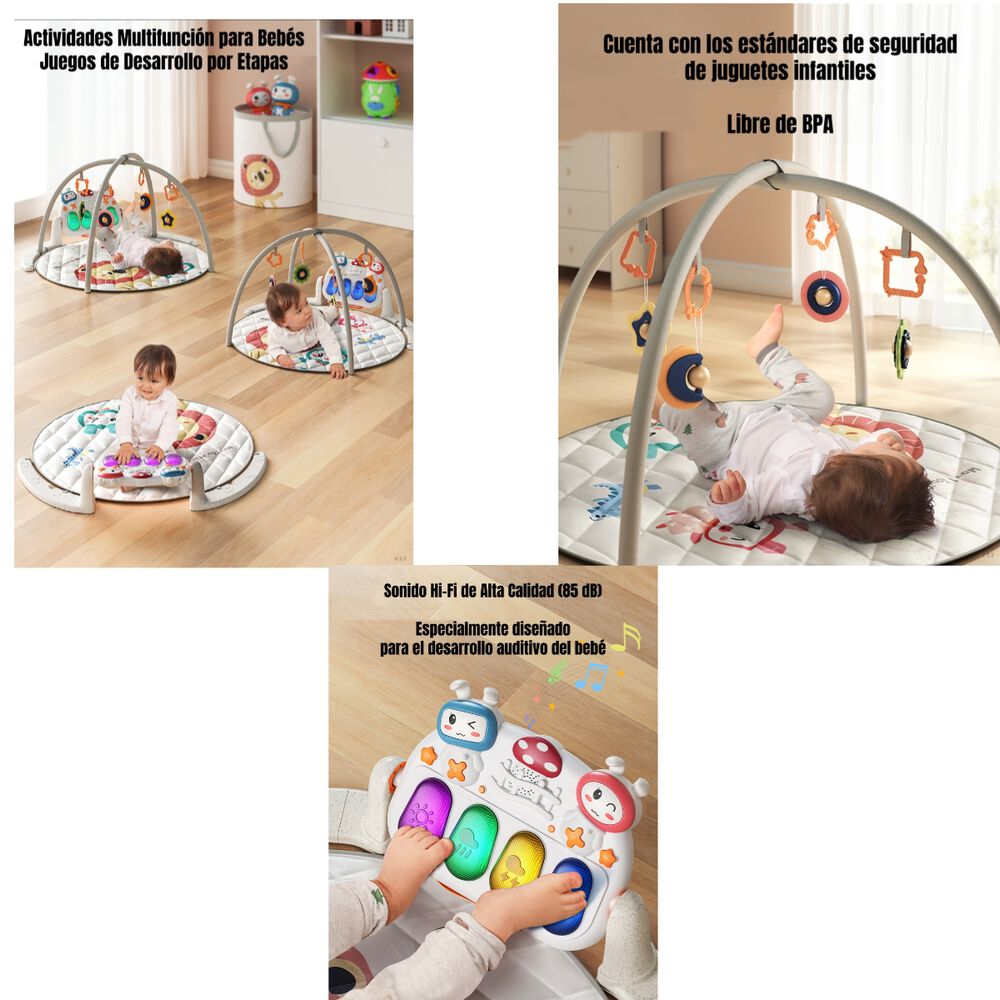 Gimnasio Bluetooth Musical Piano Con Control Tm220 Lubabycas image number 1.0