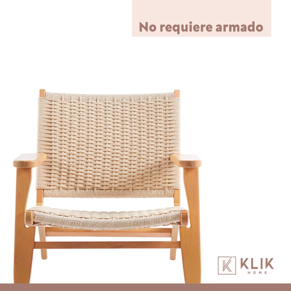Butaca Sitial Danesa Wegner - Madera Hilo De Cuerda image number 4.0