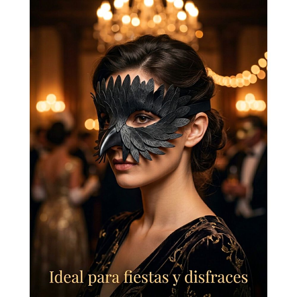 M&aacute;scara Pajaro Ave Plumas Carnaval Veneciano Para Disfraz image number 7.0