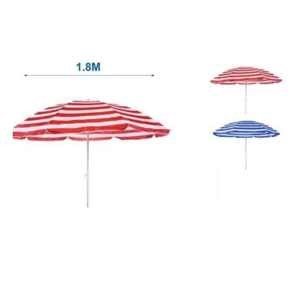 Sombrilla 1.80 Mts Diametro Playa Camping Diseño Rayas image number 1.0