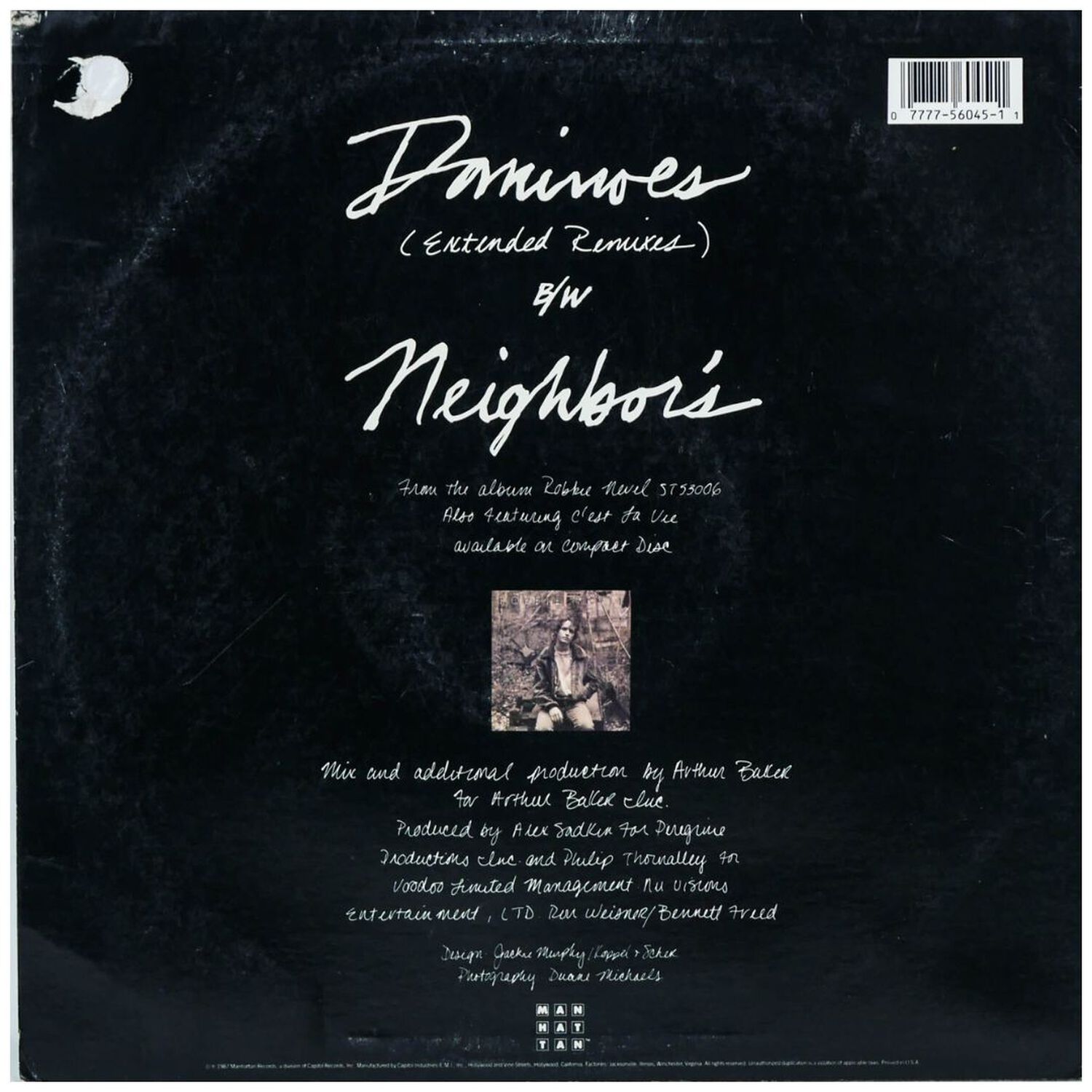 Robbie Nevil - Dominoes | 12" Maxi Single Usado image number 1.0