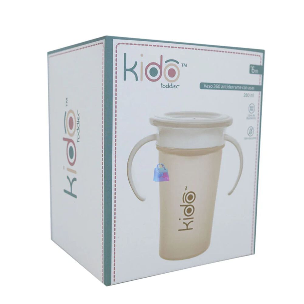 Vaso 360 Antiderrame Kido 280ml Con Asas Beb&eacute; Colores - Ps image number 4.0