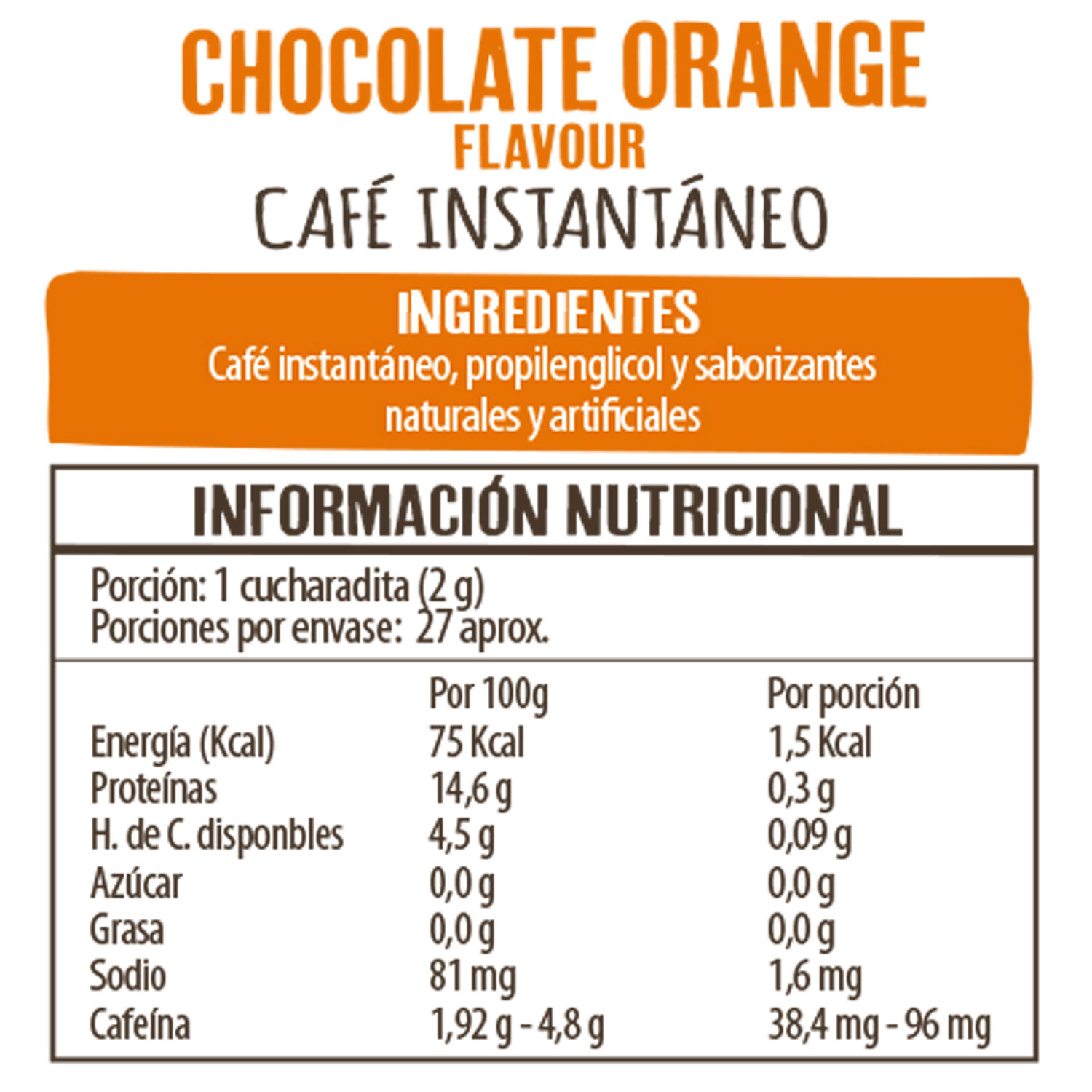 Caf&eacute; Beanies Liofilizado Chocolate Orange image number 3.0