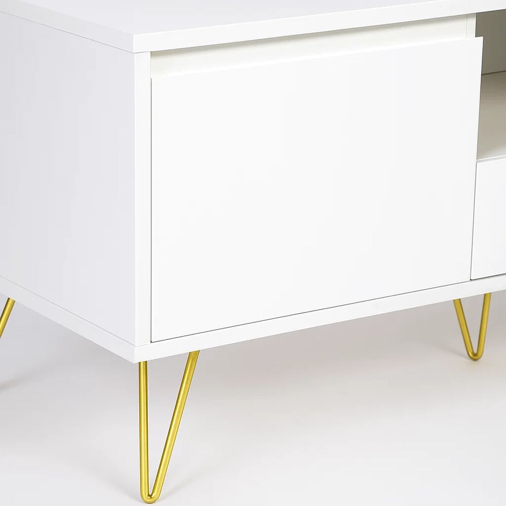 Rack De Tv O Buffet Con Cajones Simply White image number 5.0