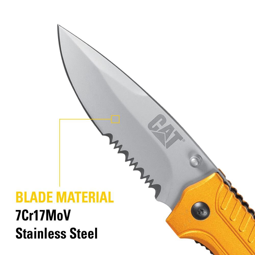 Cuchillo Navaja Plegable Cat 980006 Punta Curva/dentada image number 3.0