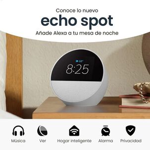 Amazon Echo Spot (2024) Blanco Parlante Inteligente Con Alexa