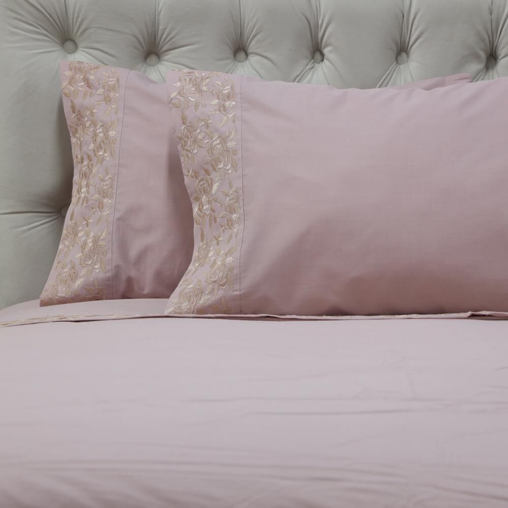 Juego De S&aacute;banas Belle Noite Bordada / King / 180 Hilos image number 0.0