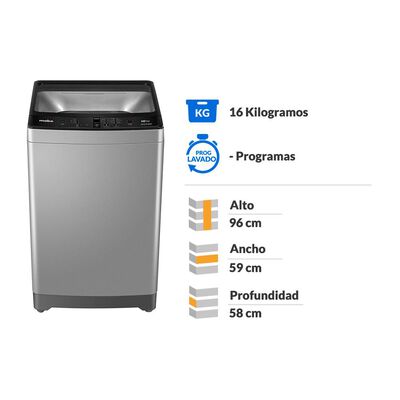 lavadora mabe lma6120wgcl0 16 kilos