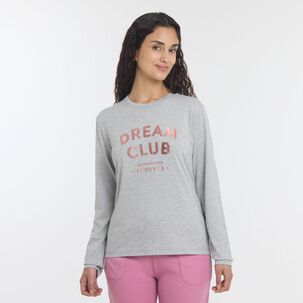 Polera De Pijama Manga Larga Mujer Freedom