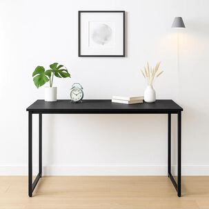 Escritorio Home Office Resistente Madera Negra 100cm Escritorio Home Office Resistente Madera Negra 100cm