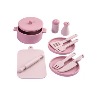 Cocina De Juguete Montessori Silicona Rosada
