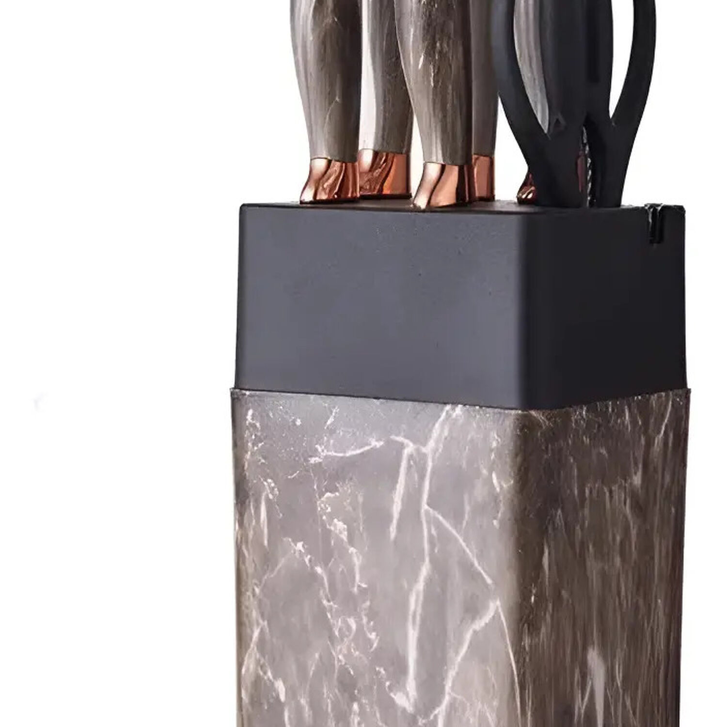 Set De Cuchillos De Cocina Marble Lux Base Rectangular Marble Taupe image number 1.0
