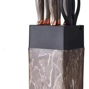 Set De Cuchillos De Cocina Marble Lux Base Rectangular Marble Taupe