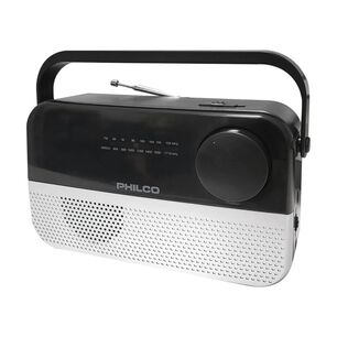 Radio Portatil Am Fm Bluetooth Aux Negro Cr220b