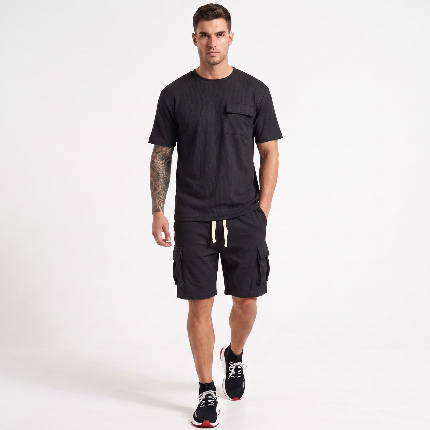 Conjunto Polo Y Short Verano Cargo Hombre image number 0.0