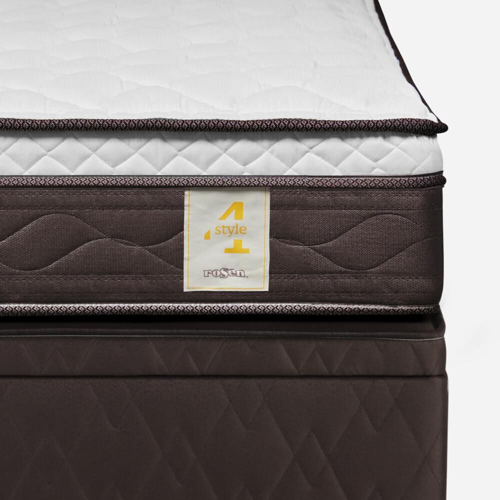 Cama Ba&uacute;l Rosen New Style 4 Plus / 1.5 Plazas / Base Normal + Set De Maderas image number 5.0