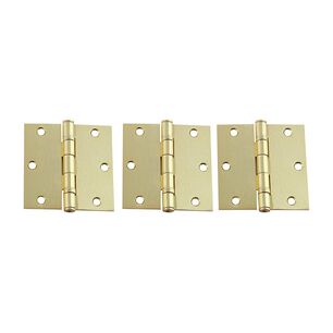 Pack 3 Bisagras Fierro Odis Con Rodamiento 3,5&rdquo;&times;3,5&rdquo;&times;2,2mm - Bronce