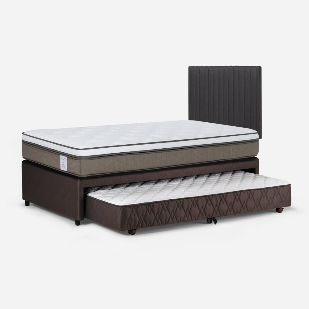 Cama Nido Rosen New Style 6 / 1.5 Plazas / Base Normal + Respaldo Lucio image number 5.0