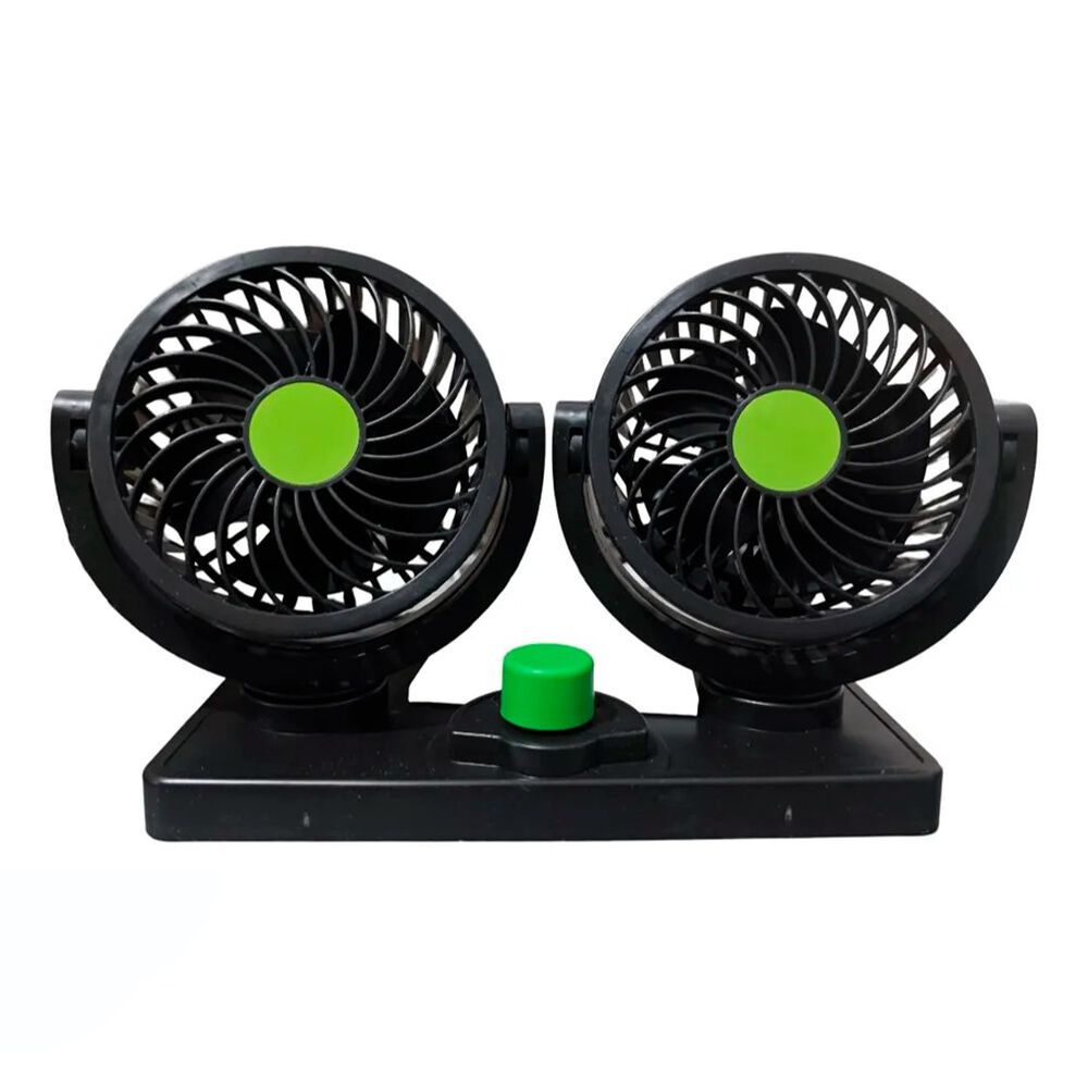 Ventilador Doble Para Coche Ajustables 360 Grados Usb image number 1.0