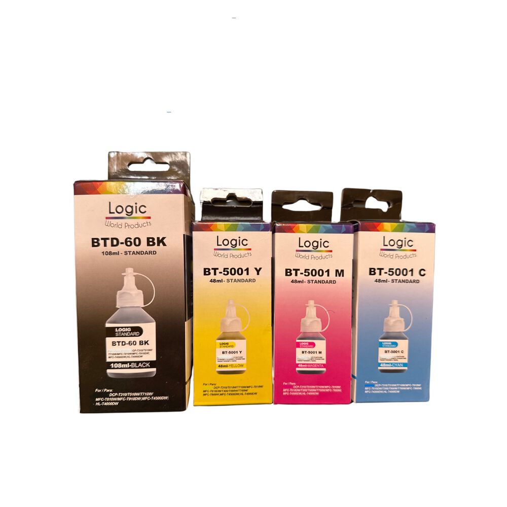 Pack Tintas Compatible Para Btd-60/5001 T-220/t-710/t-420w image number 0.0