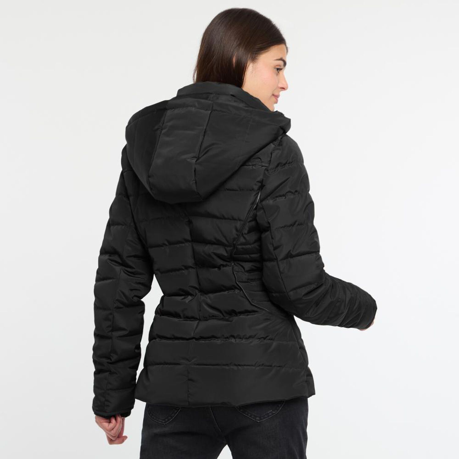 Parka Aplicaci&oacute;n En Bolsillo Cuello Alto Con Capucha Mujer Rolly Go image number 1.0
