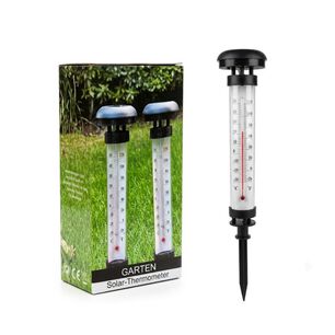 Term&oacute;metro Solar Para Jard&iacute;n Exterior Estaca Temperatura