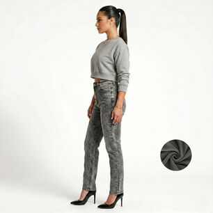 Jeans Pantalon Recto Forro Polar Mujer