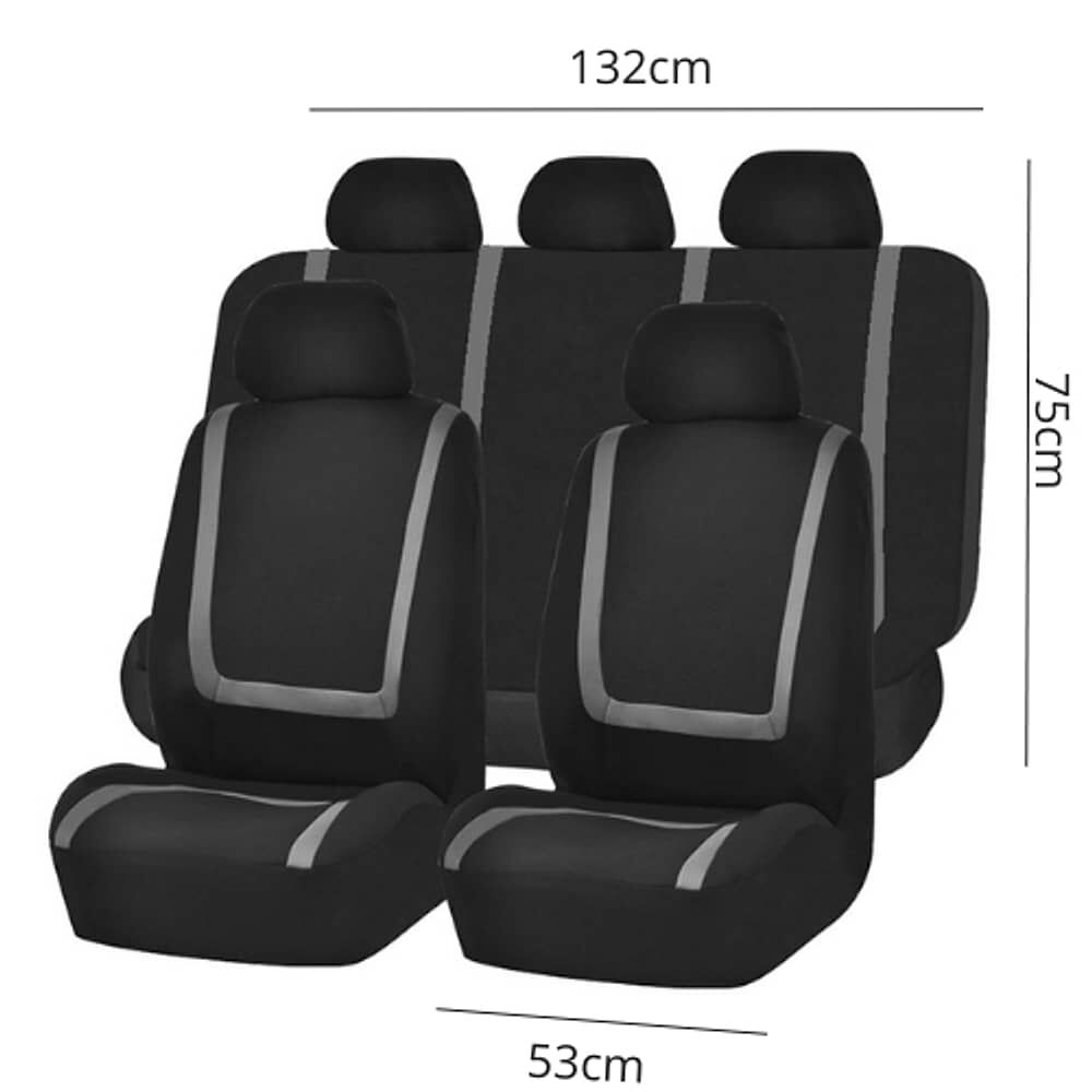 Set Cubre Asientos Funda Protector Universal Auto 9 Piezas image number 1.0