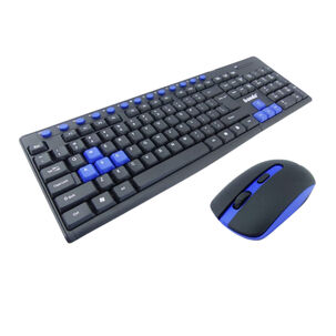 Set Teclado + Mouse Gamer Usb Inalámbrico Azul