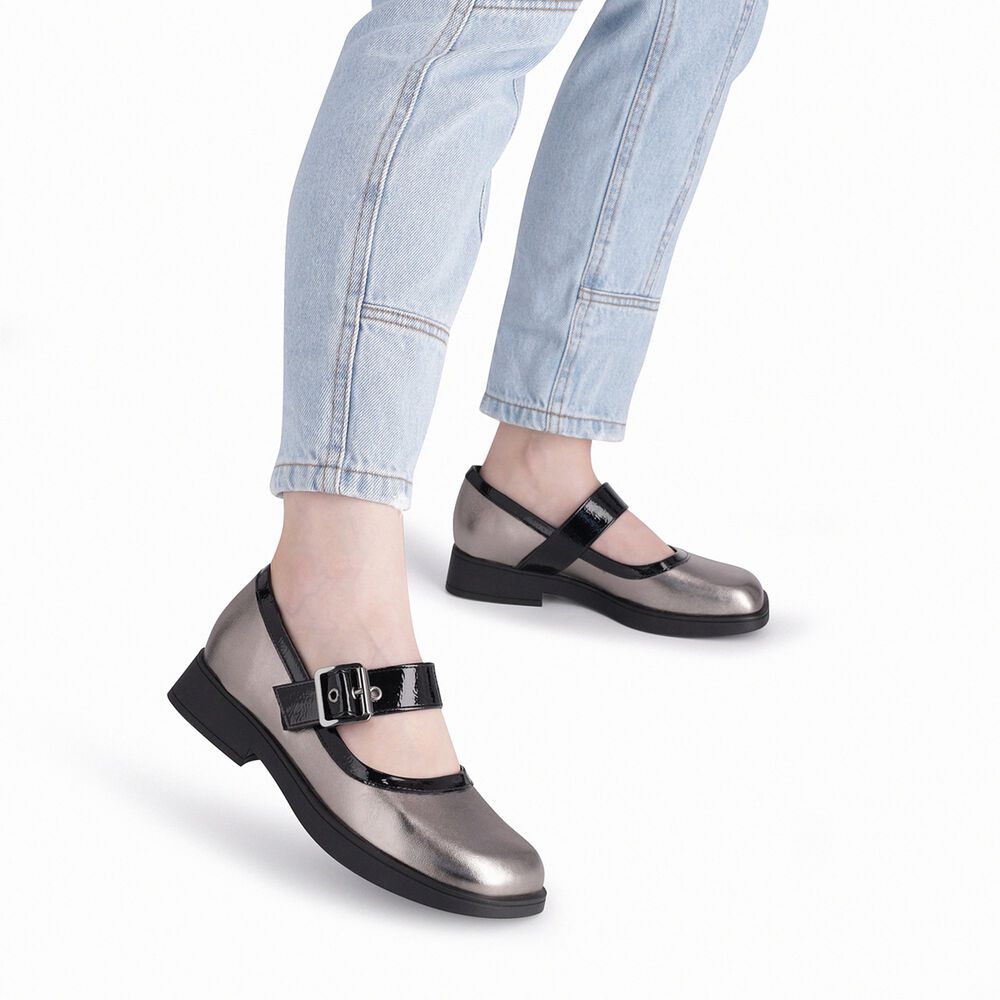 Zapato Mary Jane Mujer Peltre/negro Francisca Piccadilly image number 2.0