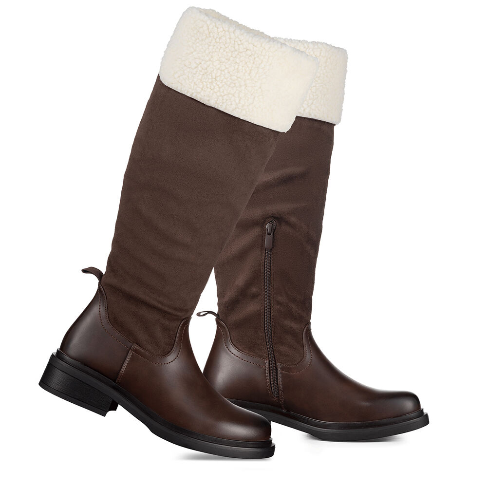 Bota Larga Mujer Moda Gamuza Con Felpa Vintage Weide Czy601 image number 5.0