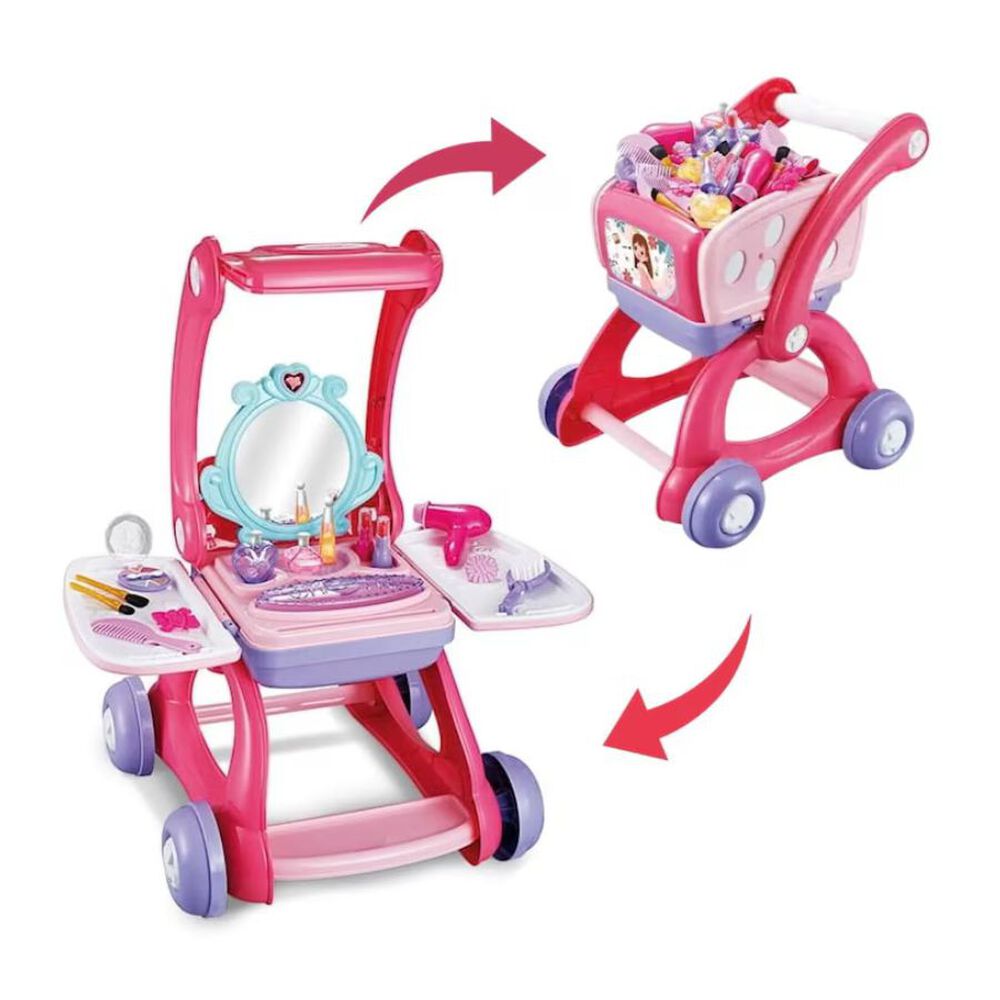 Juguete Carrito Tocador De Belleza 2 En 1 Para Ni&ntilde;as image number 4.0