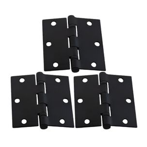 Pack 3 Bisagras Acero Odis 3,5x3,5x2,5mm Canto Recto Negro