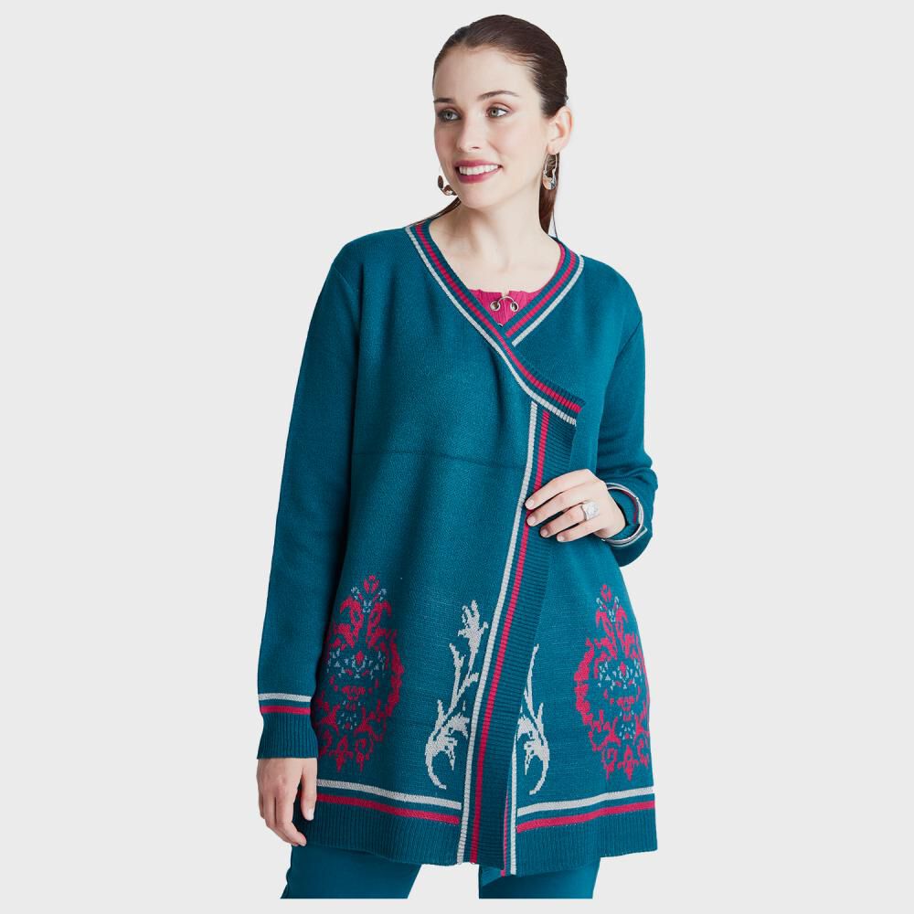 ▷ Cardigan Estampado Largo Mujer Curvi - Sweater Mujer en 【Hites】