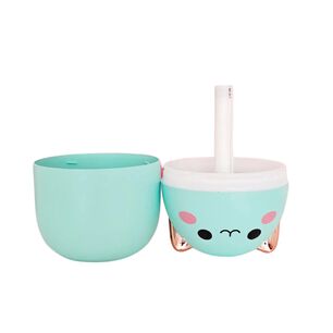 Humidificador Dise&ntilde;o De Gato Color Verde Luz Led Hogar
