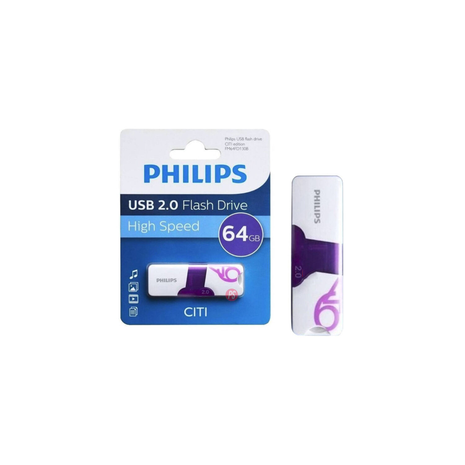 Pendrive 64gb Philips Citi - Ps image number 1.0
