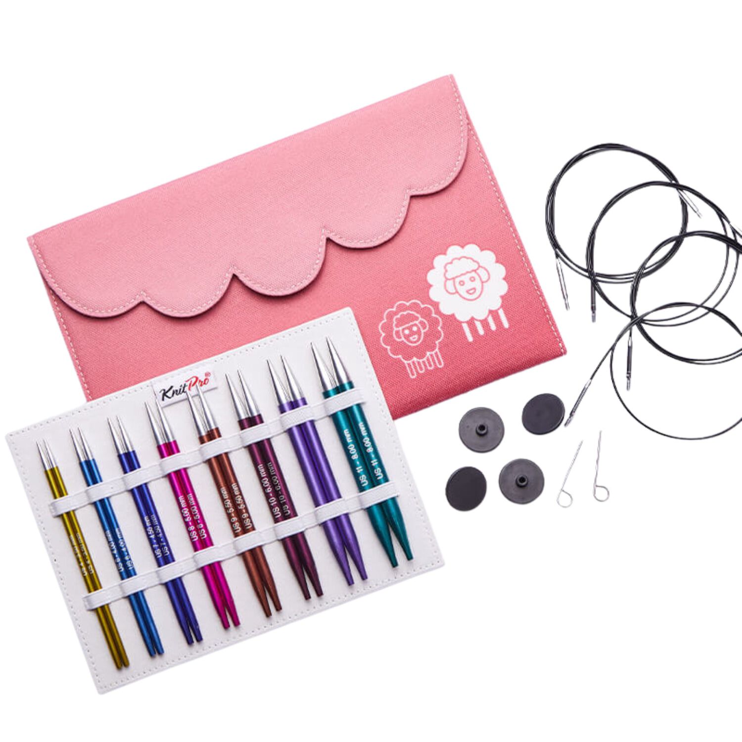 Palillos Intercambiables Knitpro Zing Delux 8 Par + 4 Cables image number 0.0