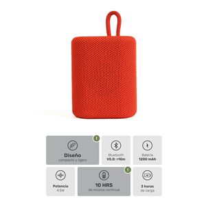 Parlante Portatil Bluetooth Lhotse Tune Up Rojo