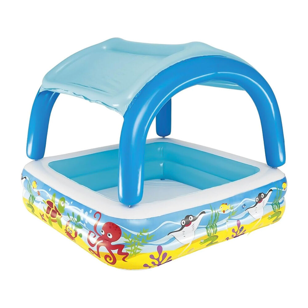 Piscina Bestway Inflable Con Toldo Desmontable 140x140x114cm image number 0.0