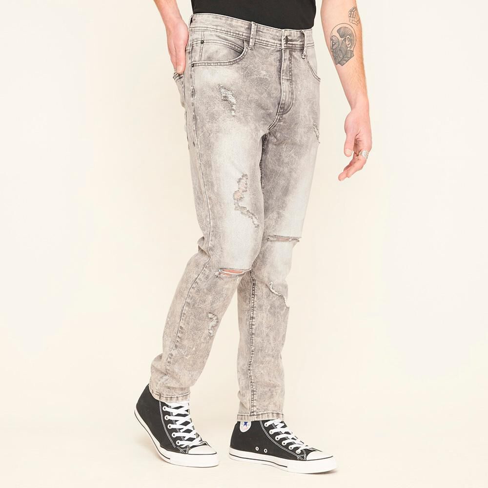 Jeans Rotura Tiro Normal Slim Hombre Rolly Go image number 0.0