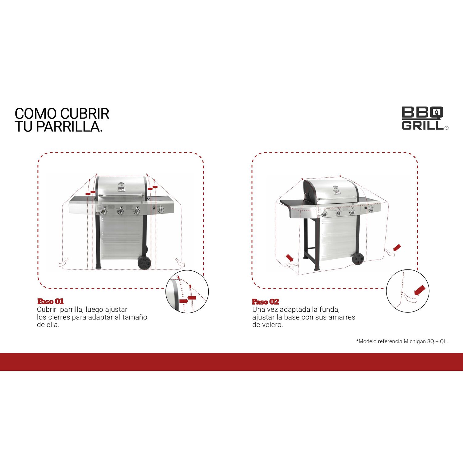 Funda Ajustable De 3 A 5 Quemadores Bbq Grill image number 2.0