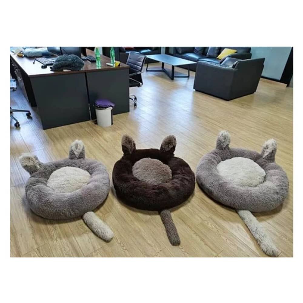 Cama Redonda Tipo Orejas Perros Y Gatos 50cm Antideslazante image number 4.0