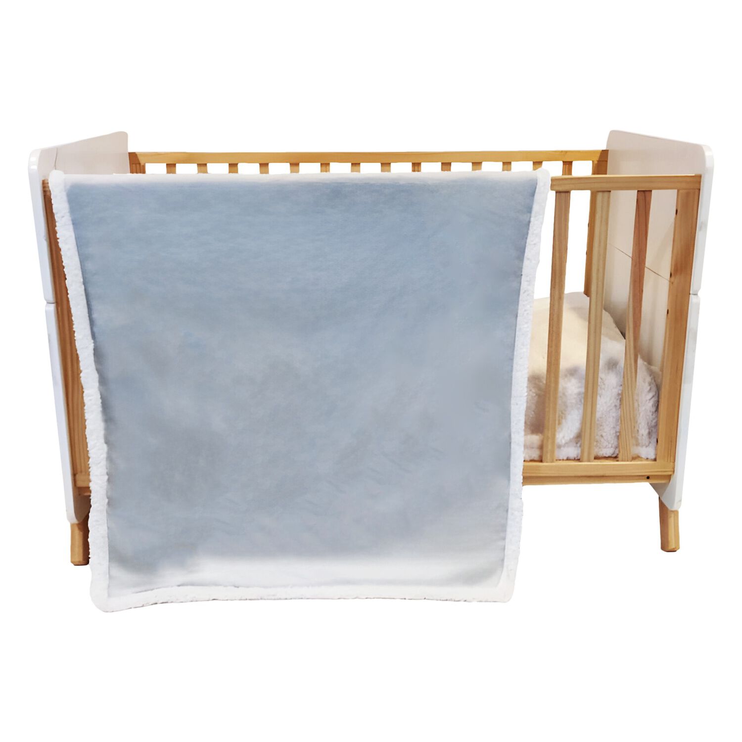 Manta Sherpa Bebe Hipoalerg&eacute;nica 91*127 Cm Gris Bebesit image number 4.0