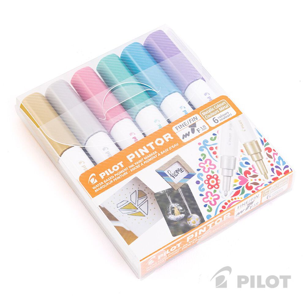 Set 6 Marcadores Pintor Punta Fina Metálicos image number 3.0